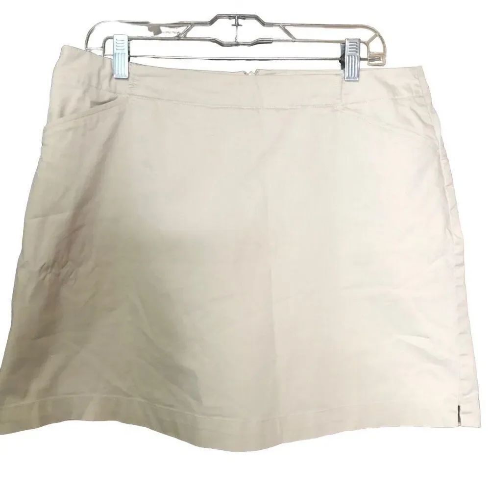 Nike Golf Womens Dri-Fit Golf Skort 14 Off White Activewear Sport Side Zip